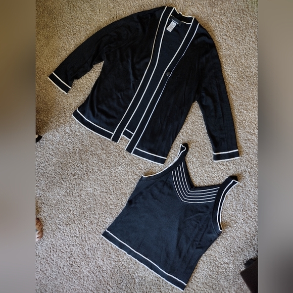 Jones New York Tops - Jones New York Cardigan Tank Top Set XL